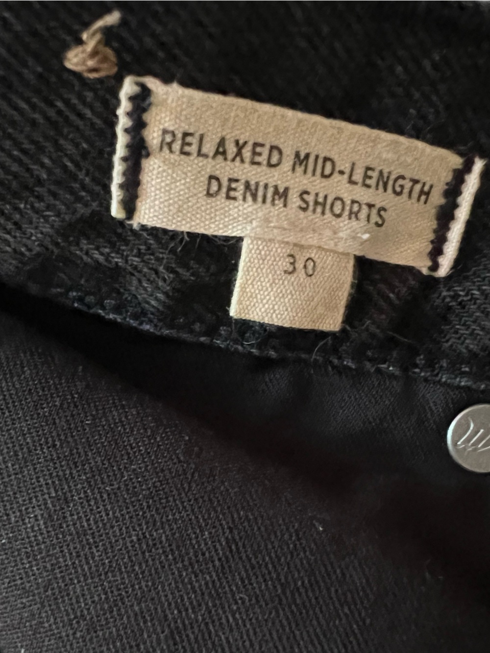 Madewell Relaxed Mid Length denim shorts, 30, like new - Picture 5 of 6